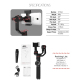 Stabilisateur Smartphone 3-Axes Avec Trépied Et Lumière Intégrée Pour Vidéos Stables - www.yonis-shop.com