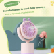 Mini Ventilateur De Bureau Et À Main USB Rechargeable Lapin Rose Avec Angle De Vent Réglable - www.yonis-shop.com
