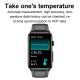 Bracelet Connecté ECG Température Fréquence Cardiaque Tension Artérielle Bluetooth Étanche Écran Tactile Notifications Multis...