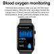 Bracelet Connecté ECG Température Fréquence Cardiaque Tension Artérielle Bluetooth Étanche Écran Tactile Notifications Multis...