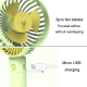 Mini Ventilateur Portable Rechargeable USB Avec Support Téléphone 3 Vitesses Silencieux 500 mAh - www.yonis-shop.com