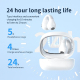 Écouteurs Bluetooth Blancs Avec Affichage Digital Intelligent Qualité HIFI Longue Autonomie - www.yonis-shop.com