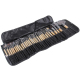 Kit Pinceaux de Maquillage Set 32 Pièces Manche en Bois Sacoche Simili Cuir - www.yonis-shop.com