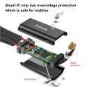 Câble USB 3 En 1 Chargement Rapide iPhone Lightning USB-C Micro USB 1.2m Tricolore