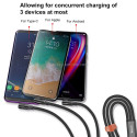 Câble USB 3 En 1 Chargement Rapide iPhone Lightning USB-C Micro USB 1.2m Tricolore