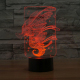 Lampe 3D Style Hippocampe 7 Couleurs Luminaire LED Tactile 0.5W Décoration Chambre Salon Hall Couloir - www.yonis-shop.com