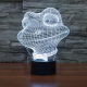 Lampe 3D Style Grenouille 7 Couleurs Luminaire LED Tactile 0.5W Décoration Chambre Salon Hall Couloir - www.yonis-shop.com