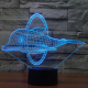 Lampe 3D Dauphin 7 Couleurs LED Tactile 0.5W Pour Chambre Salon Hall Couloir - www.yonis-shop.com