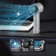 Mini Ventilateur Portable À Main Haute Vitesse À Strass Avec Écran LED 199 Niveaux Moteur Silencieux 40 dB Recharge Type C - ...