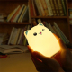 Veilleuse Rechargeable Lampe de chevet Silicone Douce Forme de Chat Prise Micro USB 3W Rose - www.yonis-shop.com
