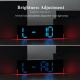 Horloge Numérique LED De Bureau Et Murale 12.6 Pouces Avec Éclairage RGB Ambiant Minuteur Et Affichage Date Température - www...