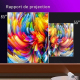 Mini Videoprojecteur Portable 1080P Android 12 WiFi 6 BT5.0 Écran 130 Pouces Auto-Calibration Haute Précision Pour Usage Fami...