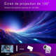 Mini Videoprojecteur Portable 1080P Android 12 WiFi 6 BT5.0 Écran 130 Pouces Auto-Calibration Haute Précision Pour Usage Fami...
