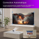 Mini Videoprojecteur Portable 1080P Android 12 WiFi 6 BT5.0 Écran 130 Pouces Auto-Calibration Haute Précision Pour Usage Fami...