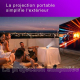 Mini Videoprojecteur Portable 1080P Android 12 WiFi 6 BT5.0 Écran 130 Pouces Auto-Calibration Haute Précision Pour Usage Fami...