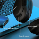 Casque Audio Sans Fil 3 en 1 Réduction de Bruit Bluetooth 5.1 Supporte Carte TF et Jack 3.5mm Bleu Clair - www.yonis-shop.com