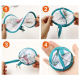 Éventail Pliable Enfant Portable Rond Motif Cactus 56 g Polyester Ouverture 21 cm Fait Main - www.yonis-shop.com