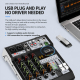 Table De Mixage Audio 4 Canaux Pour Enregistrement Bluetooth USB Alimentation Fantôme 48 V 99 Effets De Réverbération - www.y...