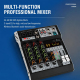 Table De Mixage Audio 4 Canaux Pour Enregistrement Bluetooth USB Alimentation Fantôme 48 V 99 Effets De Réverbération - www.y...