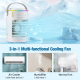 Rafraîchisseur D’Air USB De Bureau Avec Humidification Ultrasonique 3 Vitesses Réservoir 600 ML Et Minuterie - www.yonis-shop...