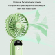 Mini Ventilateur Portable Pliable À Main Tour De Cou Et De Bureau Avec Affichage Numérique 5 Vitesses Recharge USB Type C - w...