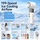 Mini Ventilateur Portable 3 En 1 À Main 199 Niveaux Batterie 3000 mAh Écran LED Surface Céramique Rafraîchissante - www.yonis...