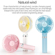 Ventilateur Portable Pliable À Main 3 Vitesses Veilleuse Batterie 1500 mAh Recharge USB Et Utilisation Sur Bureau - www.yonis...