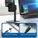 Microphone de Bureau à 360 Degrés avec Éclairage RGB et Filtre Anti-Pop Amovible pour Gaming et Podcasting - www.yonis-shop.com