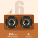 Enceinte Bluetooth Rétro Bois Effet 3D Stéréo Subwoofer Audio de Bureau Autonomie 8h Version 5.0 - www.yonis-shop.com