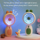 Mini Ventilateur Portable Rechargeable USB Pour Se Rafraîchir Avec Veilleuse 2 Vitesses À Main Ou De Bureau - www.yonis-shop.com