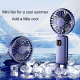 Mini Ventilateur Portable À Suspendre Au Cou Pliable 5 Vitesses Affichage Numérique USB Type C Autonomie 4 À 7 Heures - www.y...