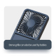 Ventilateur De Bureau Et Mural Pliable Rechargeable USB Type C Silencieux 3 Vitesses Batterie 1200 mAh Réglage À 180 Degrés -...
