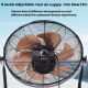 Ventilateur Sur Pied Industriel 18 Pouces 6 Pales En Aluminium 8 Vitesses Oscillation Manuelle 150° Cordon 3 Mètres - www.yon...