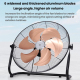 Ventilateur Sur Pied Industriel 18 Pouces 6 Pales En Aluminium 8 Vitesses Oscillation Manuelle 150° Cordon 3 Mètres - www.yon...