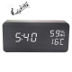 Réveil Haut-Parleur Enceinte Bluetooth Bois LED USB Alarme Lumière Nuit Qualité Audio - www.yonis-shop.com