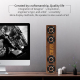 Enceinte Bluetooth Bois Avec Horloge Subwoofer Carte TF & U Disk AUX 3.5mm Micro Intégré Batterie Longue Durée Haut-Parleur 5...