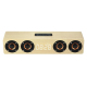 Enceinte Bluetooth Bois Avec Horloge Subwoofer Carte TF & U Disk AUX 3.5mm Micro Intégré Batterie Longue Durée Haut-Parleur 5...