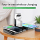 Chargeur Sans Fil 4 en 1 10W Compatible iWatch AirPods et Téléphones Mobiles Blanc - www.yonis-shop.com