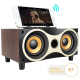 Enceinte Bluetooth Portable Bois Subwoofer Stéréo FM AUX MP3 Batterie 2000mAh Speaker Sans Fil - www.yonis-shop.com