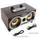 Enceinte Bluetooth Portable Bois Subwoofer Stéréo FM AUX MP3 Batterie 2000mAh Speaker Sans Fil - www.yonis-shop.com