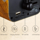 Enceinte Bluetooth Rétro Bois Portable Haut-Parleur Sans Fil Basses Puissantes Système Son Extérieur Radio FM Support Carte T...