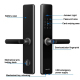 Serrure Connectée Sécurité Maximale Déverrouillage à Distance Empreinte Digitale et Code WiFi Bluetooth Panneau Verre Trempé ...