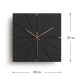 Horloge Murale Décorative Silencieuse Avec Cadran Géométrique Aiguilles En Noyer Et Pose Sans Perçage - www.yonis-shop.com