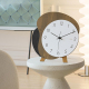 Horloge Murale Décorative Silencieuse Pour Salon En MDF Vert Design Asymétrique Chiffres Gravés Au Laser 38 Cm - www.yonis-sh...
