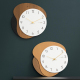 Horloge Murale Décorative Silencieuse Pour Salon En MDF Vert Design Asymétrique Chiffres Gravés Au Laser 38 Cm - www.yonis-sh...