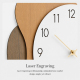 Horloge Murale Décorative Silencieuse Pour Salon En MDF Vert Design Asymétrique Chiffres Gravés Au Laser 38 Cm - www.yonis-sh...
