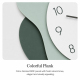 Horloge Murale Décorative Silencieuse Pour Salon En MDF Vert Design Asymétrique Chiffres Gravés Au Laser 38 Cm - www.yonis-sh...