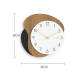 Horloge Murale Décorative Silencieuse Pour Salon En MDF Vert Design Asymétrique Chiffres Gravés Au Laser 38 Cm - www.yonis-sh...