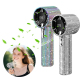 Mini Ventilateur Portable À Main Haute Vitesse À Strass Avec Écran LED 199 Niveaux Moteur Silencieux 40 dB Recharge Type C - ...