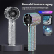 Mini Ventilateur Portable À Main Haute Vitesse À Strass Avec Écran LED 199 Niveaux Moteur Silencieux 40 dB Recharge Type C - ...